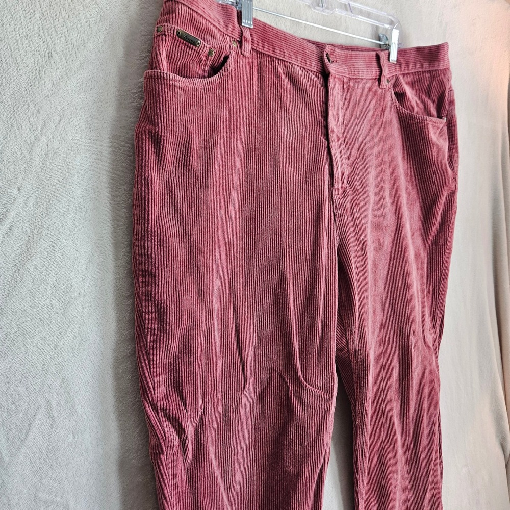 Lauren Ralph Lauren Pink Corduroy Pants High Rise Straight Leg Womens 18W